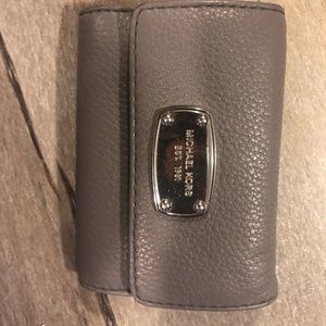 Michael Kors Grey ID Wallet with Key Ring